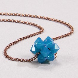 Crystal Star Necklace Caribbean Blue Opal